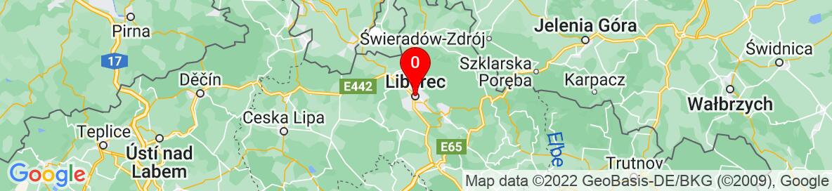 Mapa Liberec, Liberecký kraj, Česko. Podrobnější mapa je k dispozici pouze pro registrované uživatele. Prosím, zaregistrujte se nebo se přihlašte.