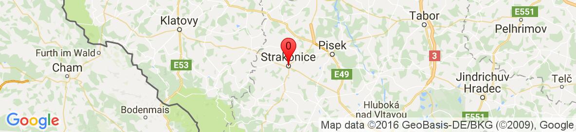 Mapa Strakonice, Jihočeský kraj, Česká republika. Podrobnější mapa je k dispozici pouze pro registrované uživatele. Prosím, zaregistrujte se nebo se přihlašte.