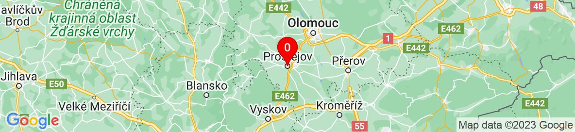 Mapa Prostějov, Olomoucký kraj, Česko. Podrobnější mapa je k dispozici pouze pro registrované uživatele. Prosím, zaregistrujte se nebo se přihlašte.
